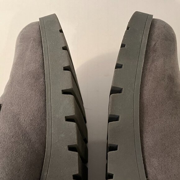 AK Anne Klein IFLEX Gray Sock Knit Zip Ankle Boots Wedge Heels Women's Size 11M - Picture 13 of 16